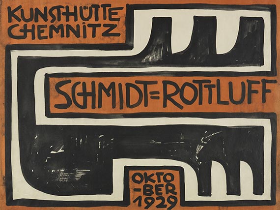 Karl Schmidt-Rottluff - Kunsthütte Chemnitz. Plakat der Schmidt-Rottluff-Ausstellung
