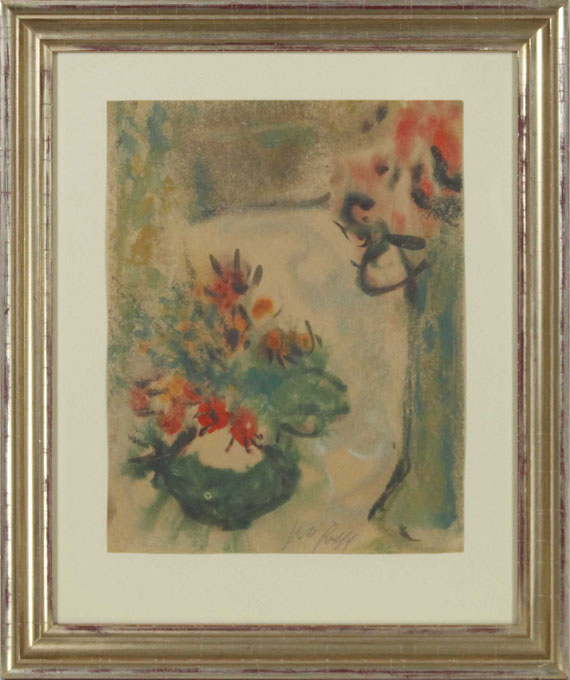Friedrich Karl Gotsch - Blumen im Korb - Frame image