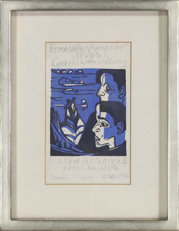 Ernst Ludwig Kirchner - Titelholzschnitt des Katalogs der Ausstellung von E.L. Kirchner, Galerie Aktuaryus, Zürich - Frame image