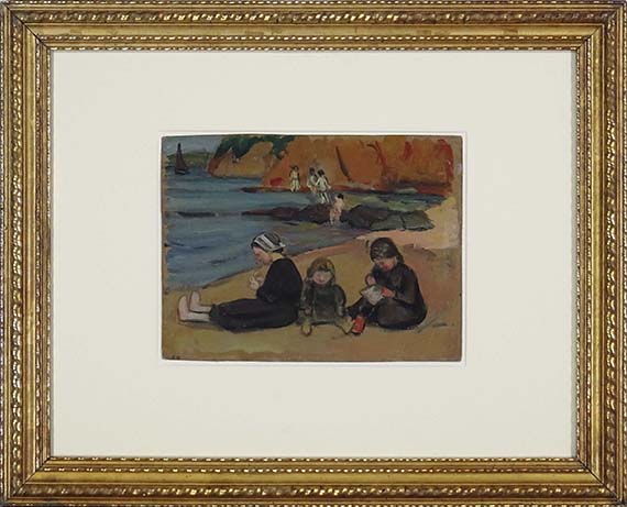 Fernand Piet - Ohne Titel (Kinder am Strand) - Frame image