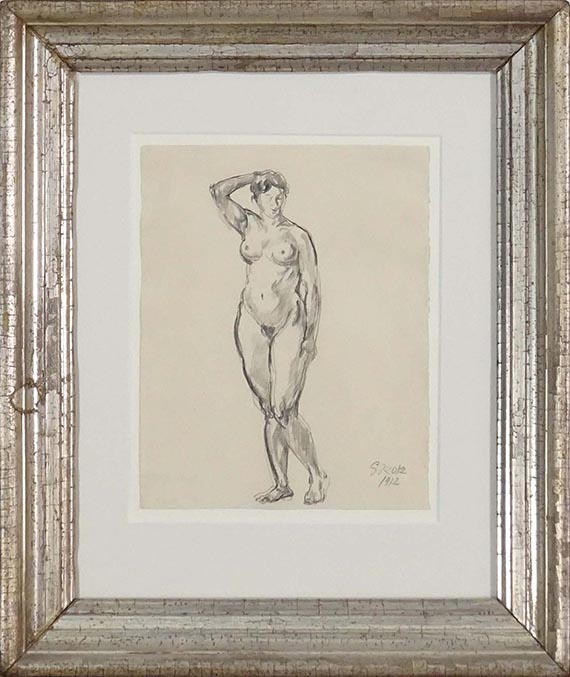 George Grosz - Stehender weiblicher Akt - Frame image
