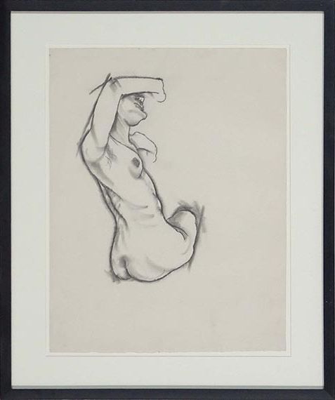 George Grosz - Sich räkelnder weiblicher Akt - Frame image