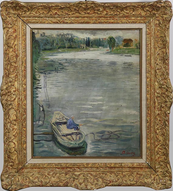 Lucien Adrion - Angler am Fluss - Frame image