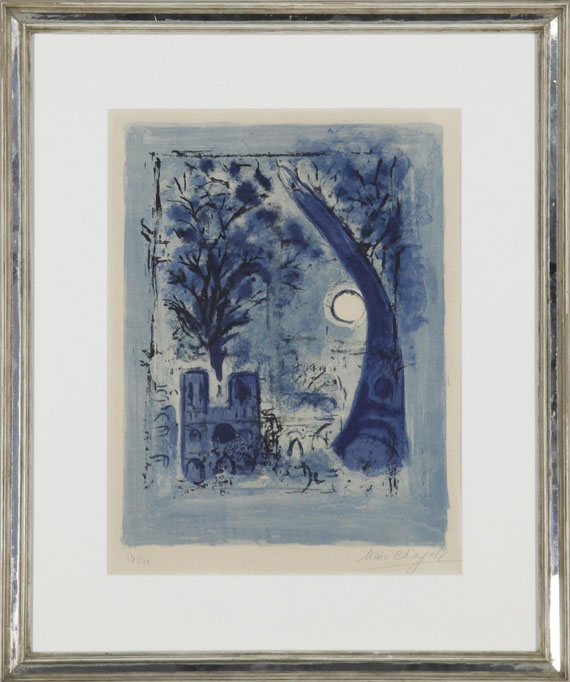 Marc Chagall - Notre Dame et la Tour Eiffel - Frame image
