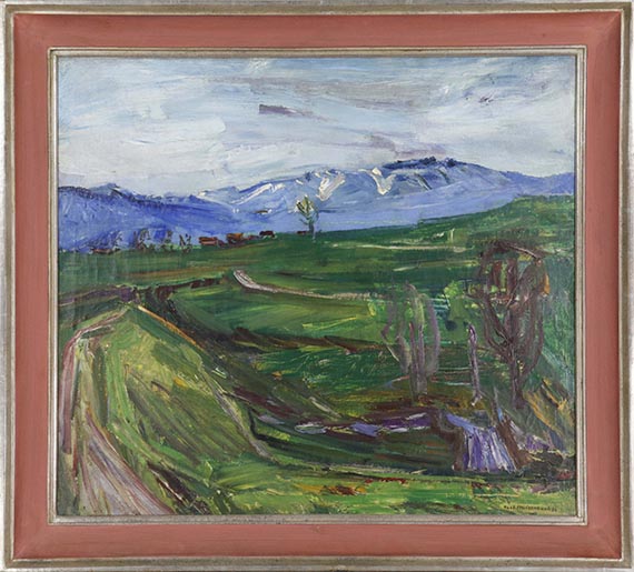 Karl Meisenbach - Frühling im Alpenvorland (bei Uffing am Staffelsee) - Frame image