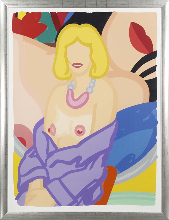 Tom Wesselmann - Claire sitting with robe half off - Frame image