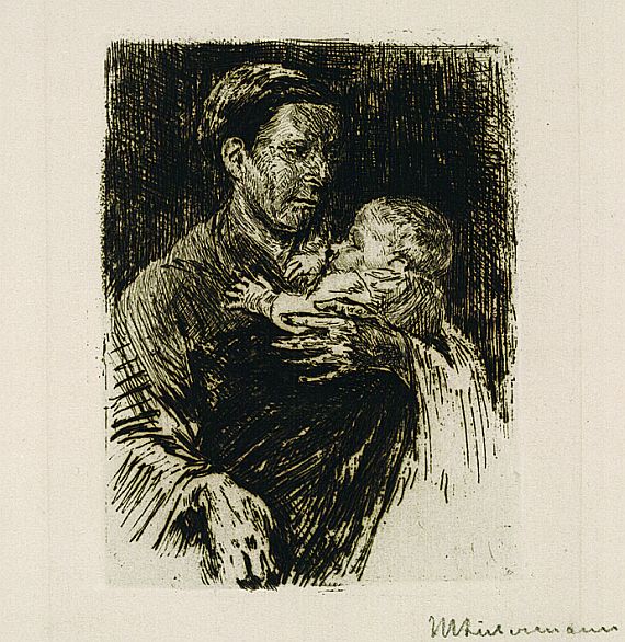 Max Liebermann - Mutter und Kind