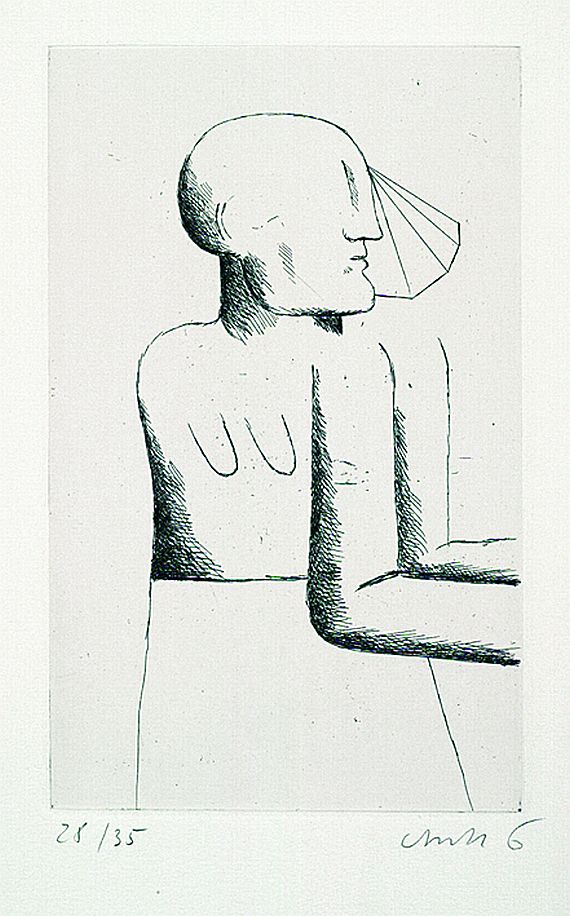 Horst Antes - Sitzende weibliche Figur