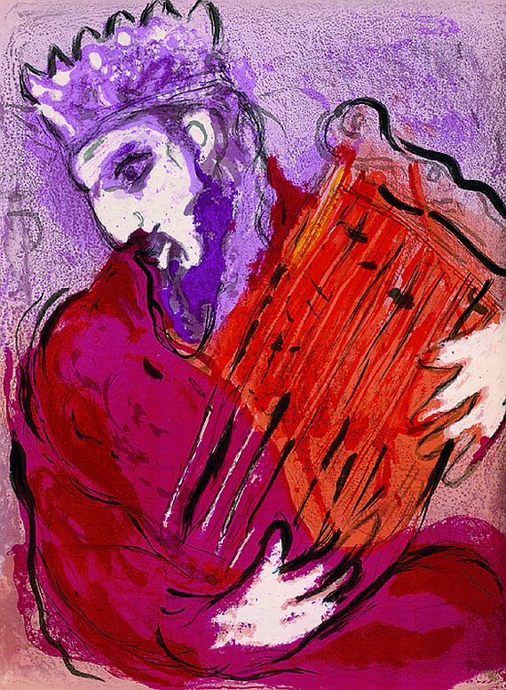 Marc Chagall - David mit der Harfe