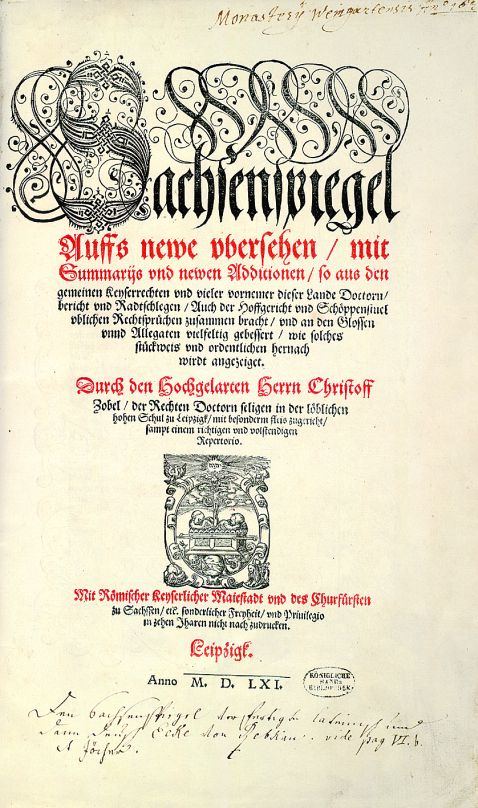   - Sachsenspiegel 1561