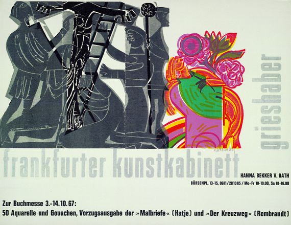 HAP Grieshaber - 3 Bll. Plakate: Totentanz von Basel. Die Herzogin. Zur Buchmesse