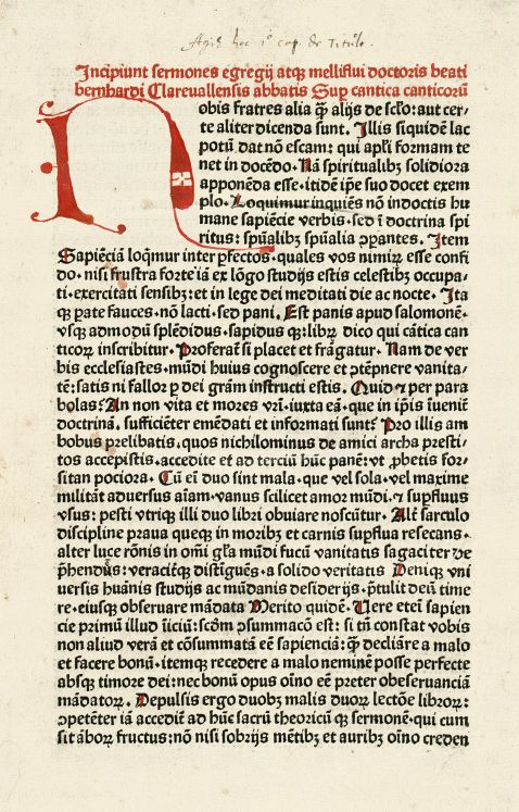   - Sermones super cantica cantorum (1481).