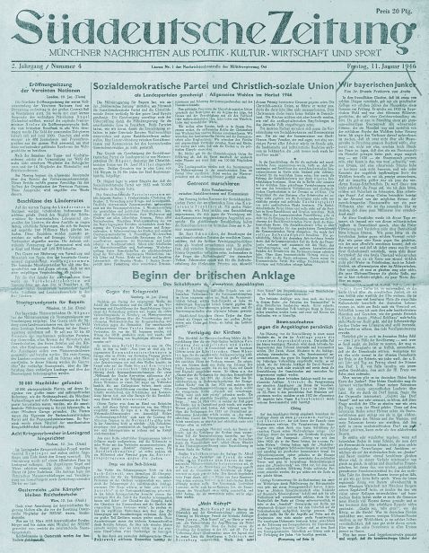   - Historische Zeitungen 17. Jh. bis 1952. 58 Ordner + 1 Mappe.