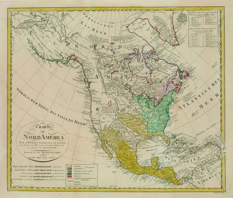  Amerika - Charte von Nord Amerika.