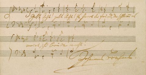   - Johannes Brahms. Autograph