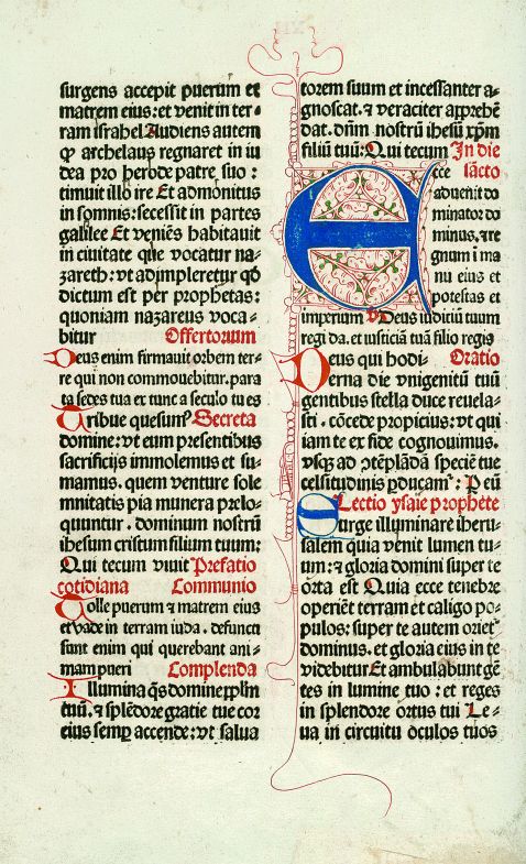   - Missale Benedictinum (1481).