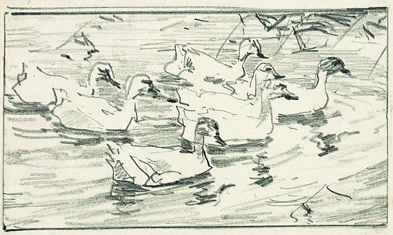 Alexander Koester - Sieben schwimmende Enten