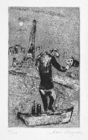 Marc Chagall - Morand, Ouvert la nuit. 1927.