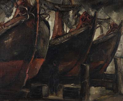 Jos (Josephus) Croin - Fischerboote im Hafen