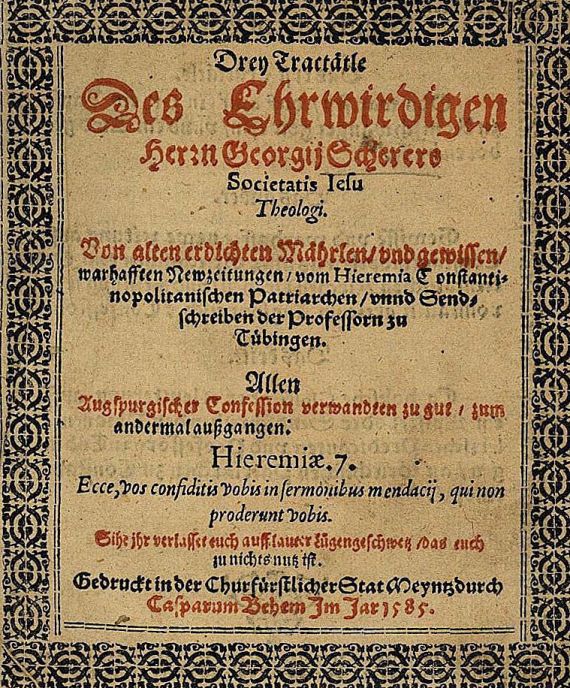 Georg Scherer - Drey Tractatle. 1585.
