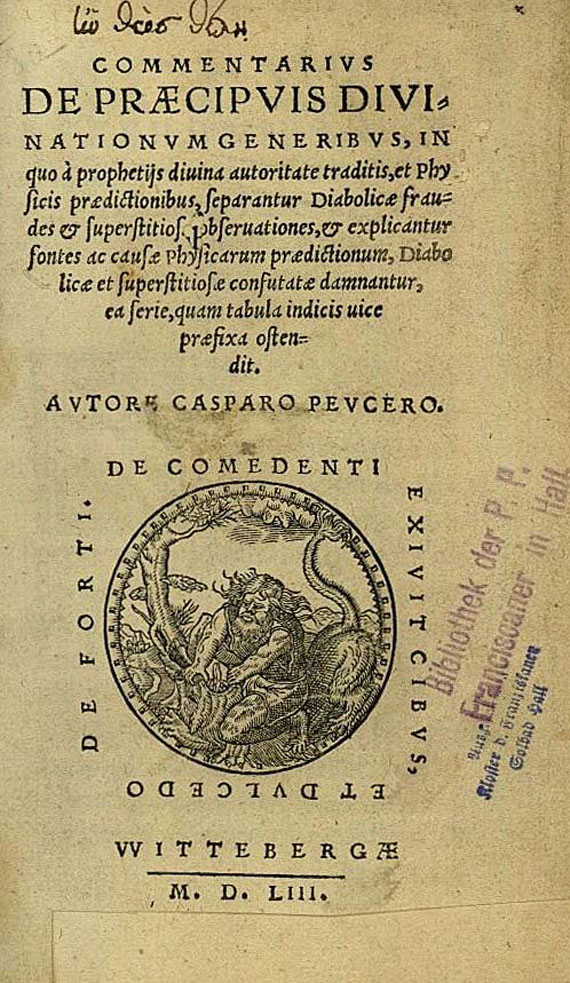 Caspar Peucer - Commentarius. 1553