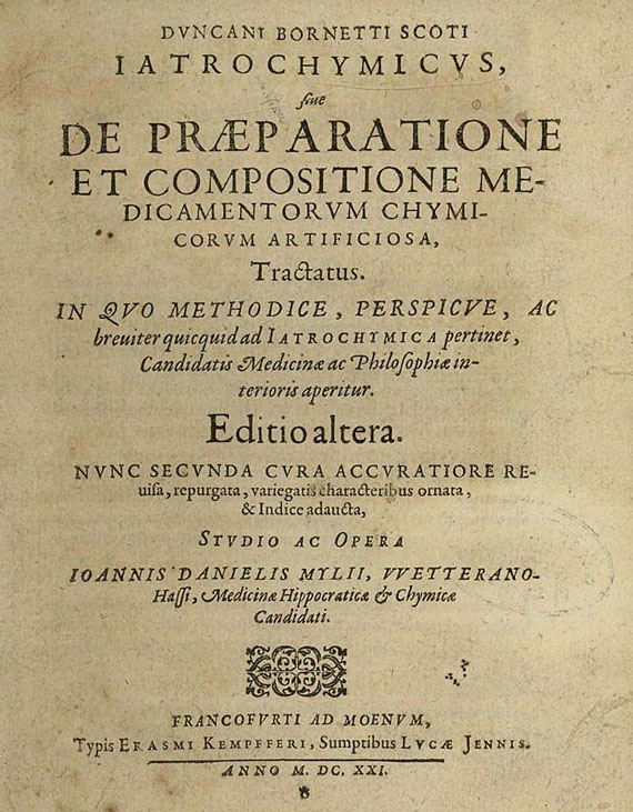 Duncan Burnet - Iatrochymicus. 1621
