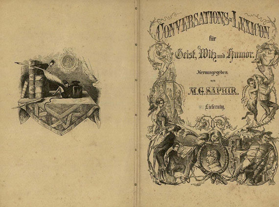 Saphir, M. G. - Converstionslexikon für Geist, Witz und Humor. 2 Bde. 1852