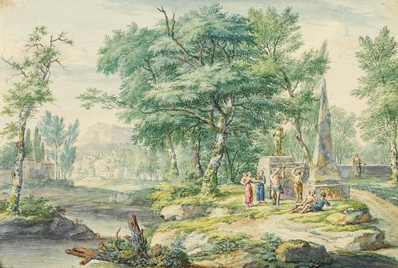Jan van Huysum - Arkadische Landschaft