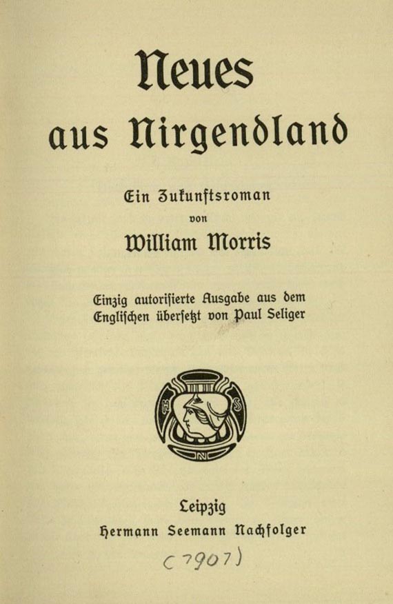 William Morris - Neues aus Nirgendland. 1901