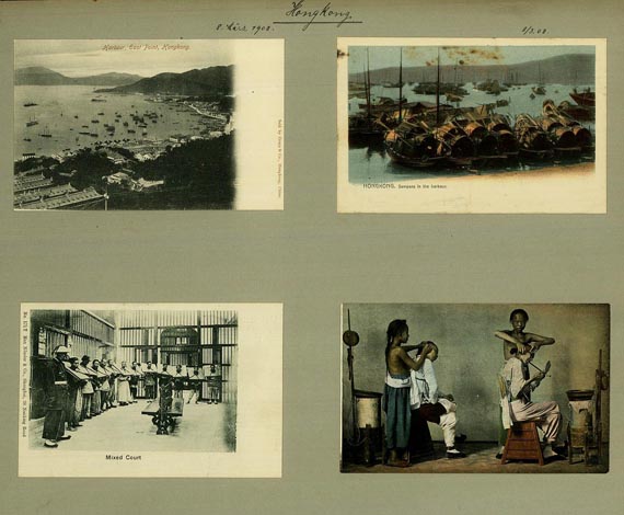  Reisefotografie - 2 Alben Pazifik- u. Ostasienreise. 1907