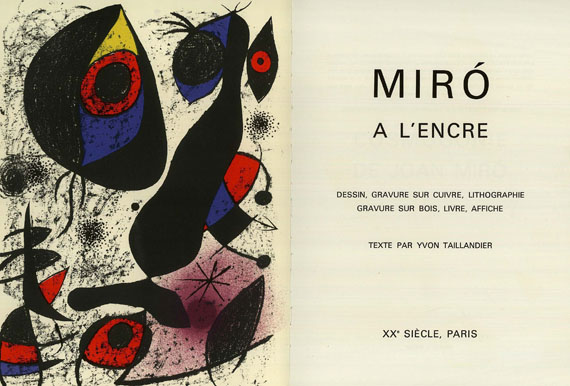 Joan Miró - Miró, Joan, Taillandier, Yvon, Miró a l´encre. 1972