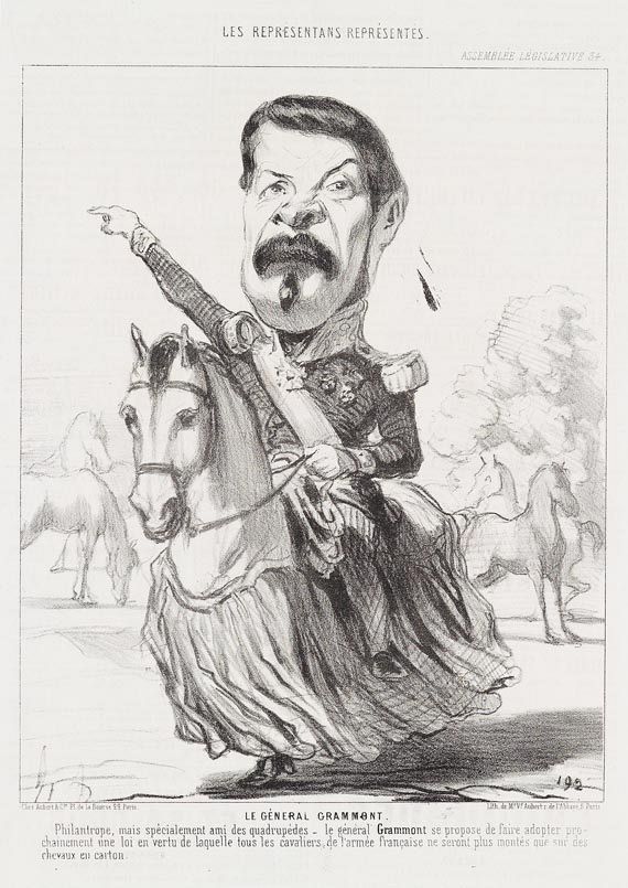  Karikaturen - 285 Bll. Karikaturen von H. Daumier und P. Gavarni.