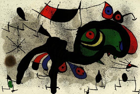 Joan Miro - DLM 193/94, sur papier. 1971