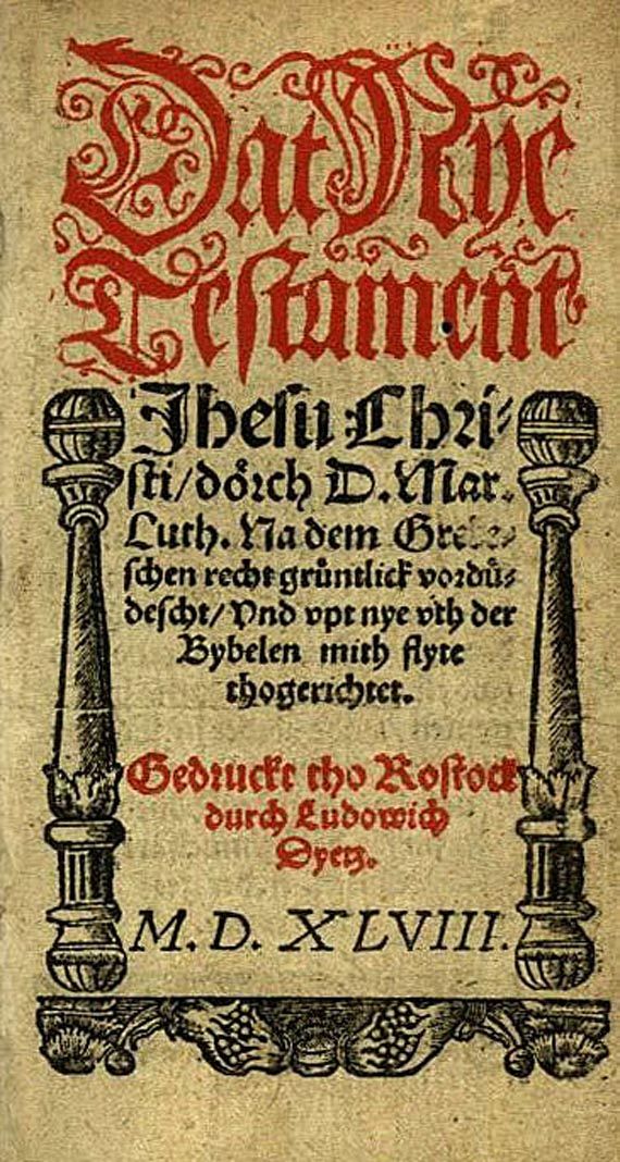  Biblia germanica - Dat Nye Testament. 1548-1553.