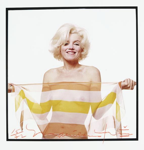 Bert Stern - Marilyn in Striped Scarf