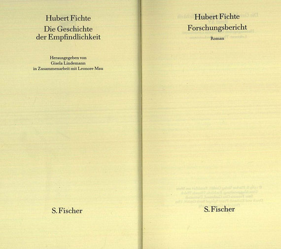Hubert Fichte - Geschichte der Empfindlichkeit. 18 Bde. 1989