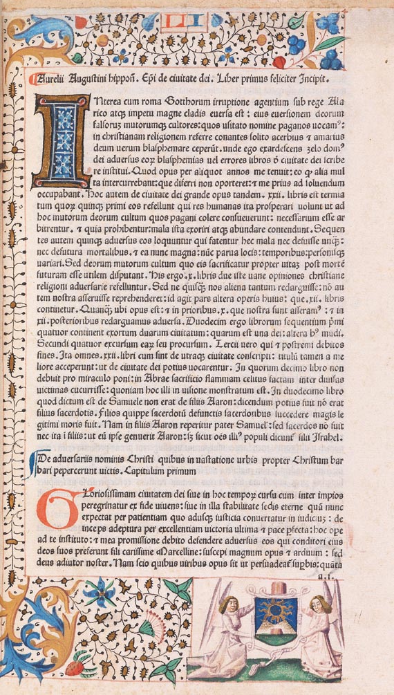 Aurelius Augustinus - De civitate dei. Neapel 1477 - 