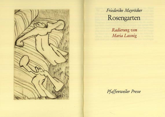 Maria Lassnig - Mayröcker, F., Rosengarten 1984