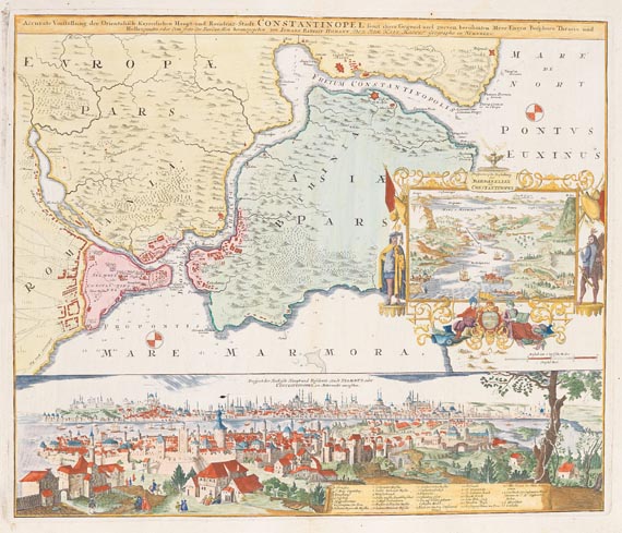  Asien - Accurate Vorstellung der... Constantinopel 1725