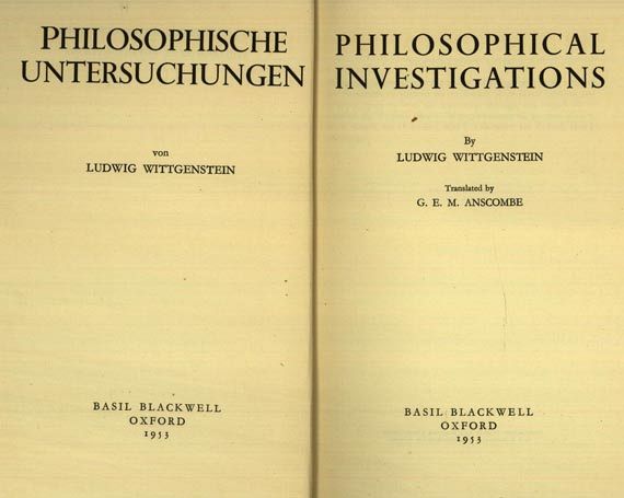 Ludwig Josef Johann Wittgenstein - Philosophical (1953)