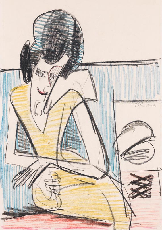 Ernst Ludwig Kirchner - Sitzende am Tisch