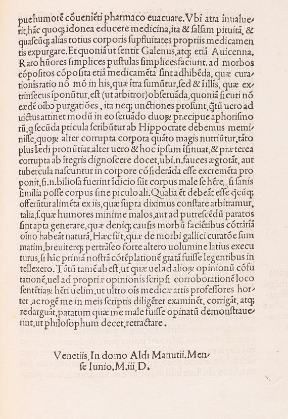 Nicolaus Leonicenus - Libellus de epidemia (1497)