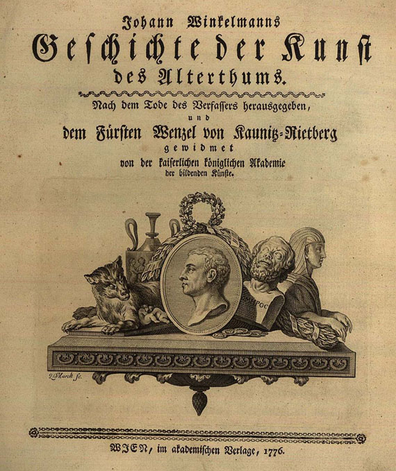 Johann Joachim Winckelmann - Geschichte der Kunst. 1776