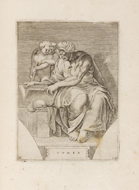  Michelangelo Buonarotti - Ghisi (Scultori), A., Michael Angelus Bonarotus pinxit (vor 1585)