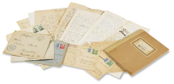 Eduard Bargheer - Eigh. Autographenslg: Ca. 101 Briefe + 54 Postkarten. 1938-44 u. 1952-56. Dabei: Käuferverzeichnis. - 