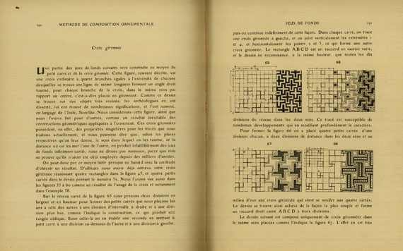 Eugène Samuel Grasset - Méthode de Composition Ornementale, 2 Bde. 1905.