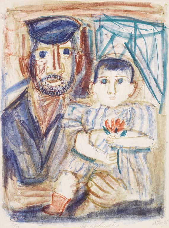 Otto Dix - Hafenarbeiter mit Kind
