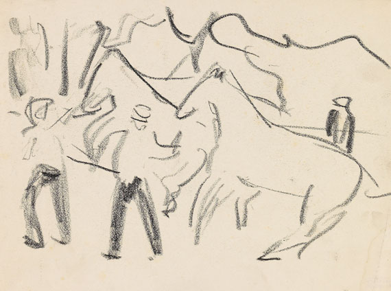 Ernst Ludwig Kirchner - Zwei Dressurpferde im Zirkus