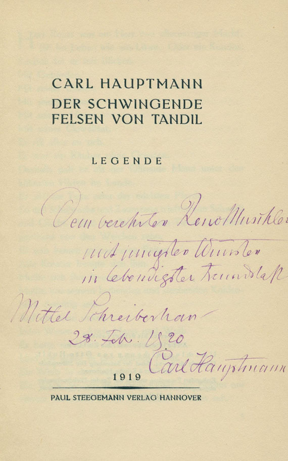 Carl Hauptmann - Felsen von Tandil. 1919.