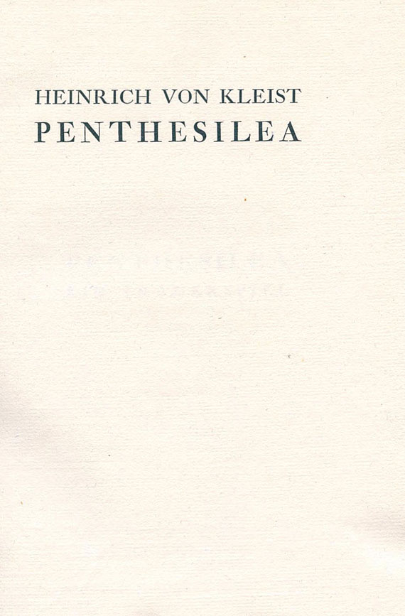 Heinrich von Kleist - Penthesilea. 1914